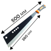 Мачете туристическое 500 мм, резиновая рукоять оптом